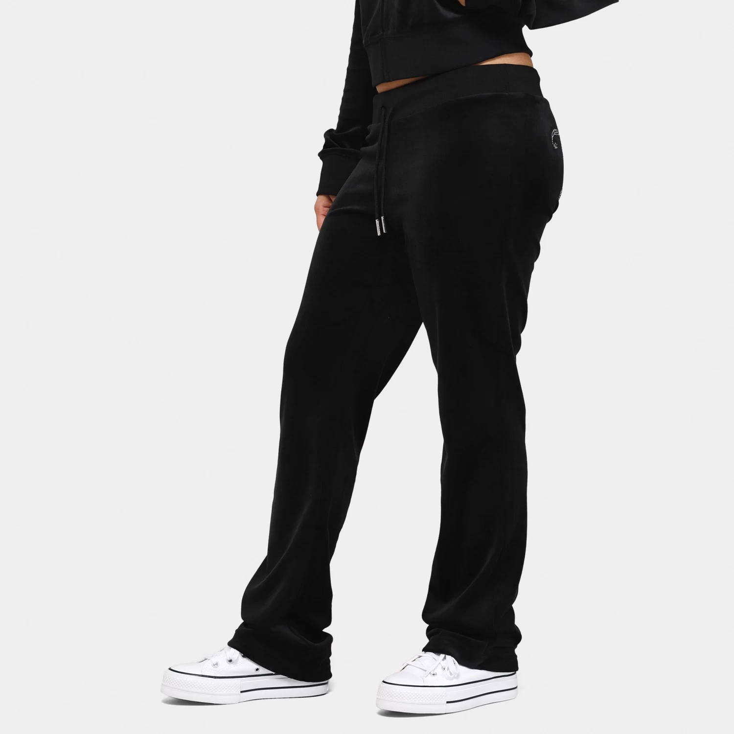 Juicy Couture Women's OG Big Bling Velour Track Pants / Liquorice - Image 5