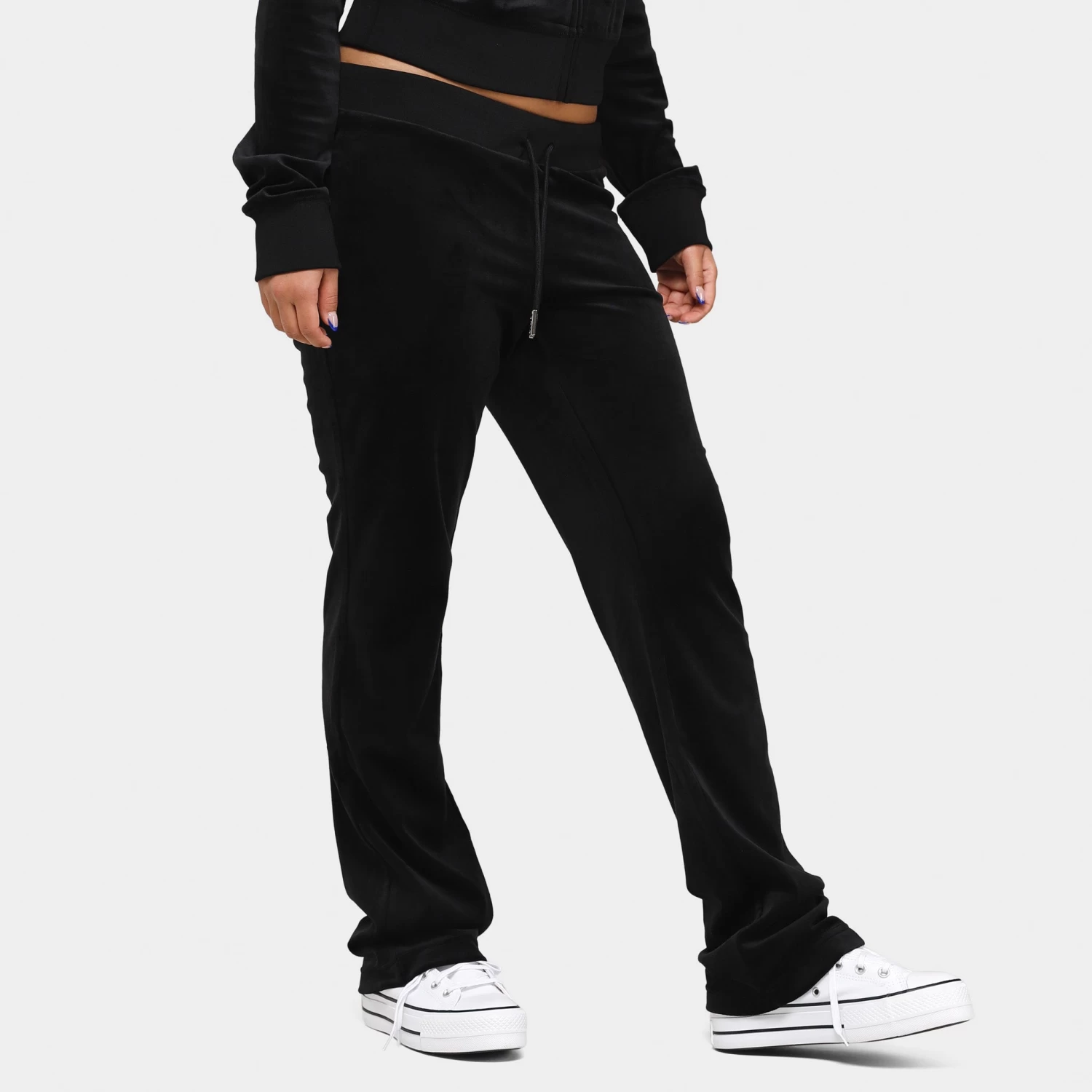 Juicy Couture Women's OG Big Bling Velour Track Pants / Liquorice - Image 4