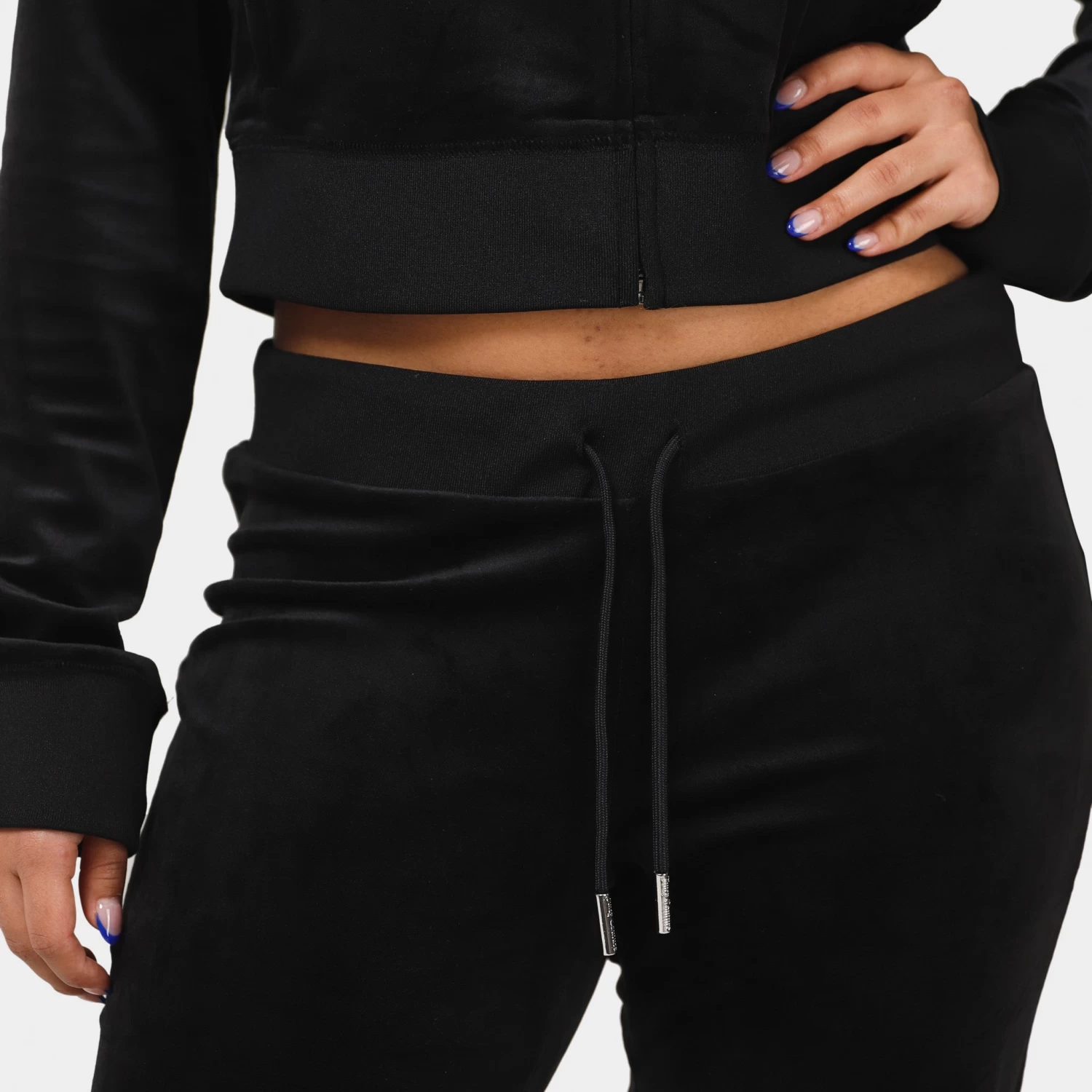 Juicy Couture Women's OG Big Bling Velour Track Pants / Liquorice - Image 6