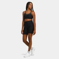 Under Armour Women's High Crossback Sports Bra Black / Jet Grey -Sports Fashion Clothing Store 1355109 001 under armour womens high crossback bra black E