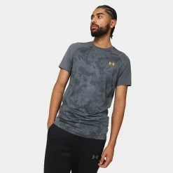 Under Armour HeatGear Camo T-shirt Pitch Grey / Formula Orange