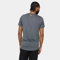 Under Armour HeatGear Camo T-shirt Pitch Grey / Formula Orange -Sports Fashion Clothing Store 1372802 012 under armour jd heatgear fitted camo t shirt pitch grey C