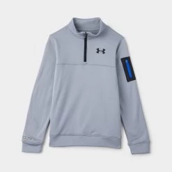 Under Armour Junior Boys’ Armour Fleece Quarter Zip Sweatshirt Steel / Black