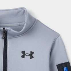 Under Armour Junior Boys’ Armour Fleece Quarter Zip Sweatshirt Steel / Black -Sports Fashion Clothing Store 1372813035 ua jd af 14 zip 2