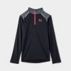 Under Armour Junior Boys' JD Tech Reflective Quarter Zip Black / PItch Grey - Pink Shock