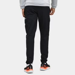Under Armour Woven Cargo Joggers Black / Steel -Sports Fashion Clothing Store 1377974 001 under armour jd woven cargo joggers black steel E