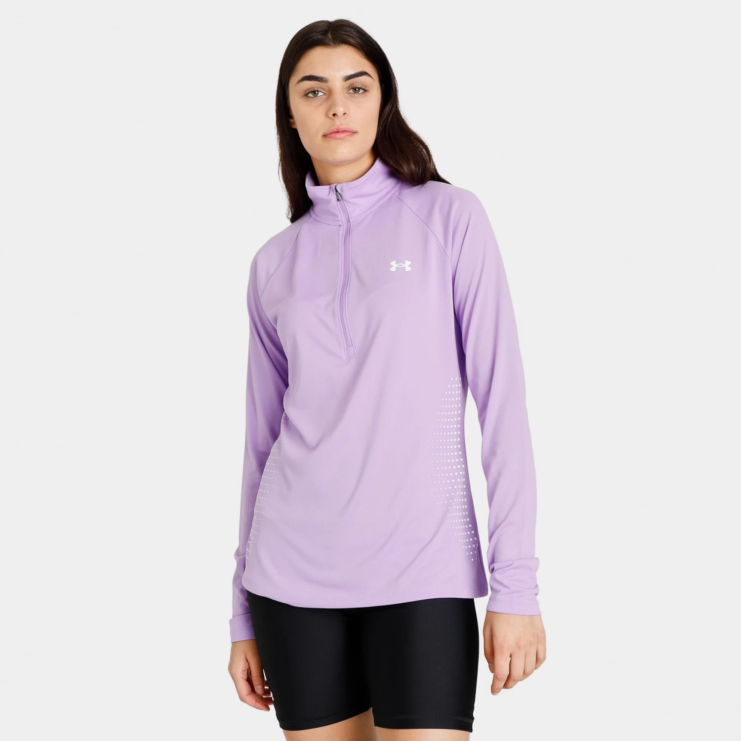 Under Armour Women's Reflective Tech Half Zip Digi Purple / White