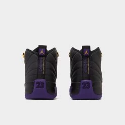 Jordan 12 Retro GS Black / Field Purple - Metallic Gold -Sports Fashion Clothing Store 153265 057 P4