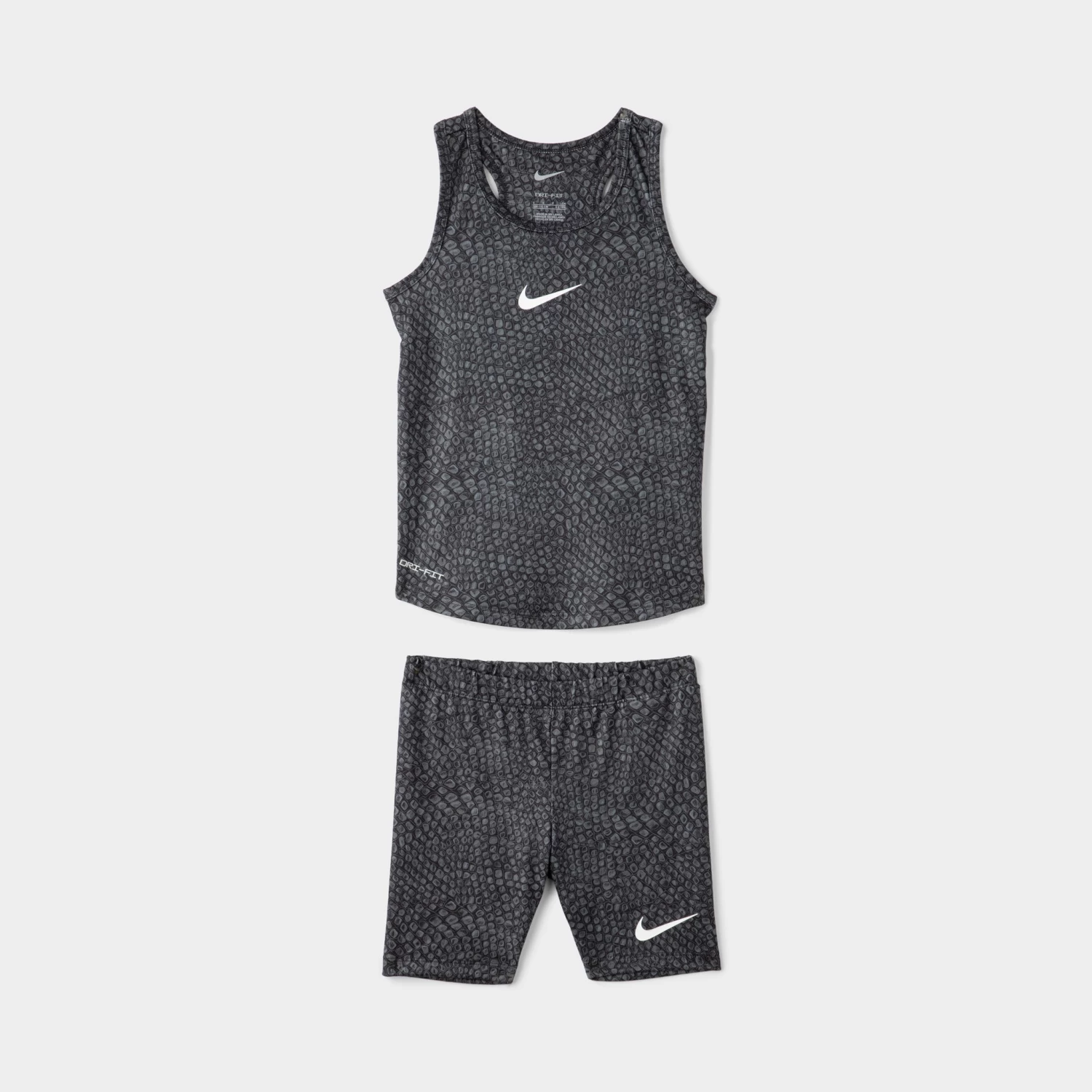 Nike Child Girls' Swoosh Tank And Bike Shorts Set / Black