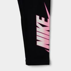 Nike Child Girls' Fade Logo Crewneck Set White / Black -Sports Fashion Clothing Store 36L360 F00 nike child girls fade logo crewneck set white black 3