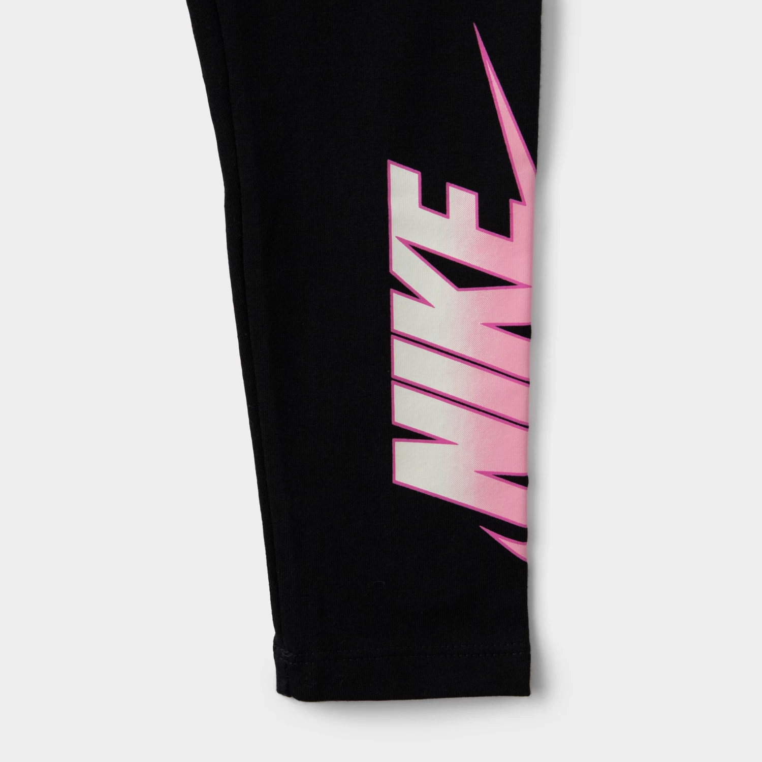 Nike Child Girls' Fade Logo Crewneck Set White / Black - Image 3