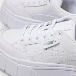 Puma Women's Mayze Stack Leather / Puma White -Sports Fashion Clothing Store 38441201 puma women s mayze stack leather puma white 6