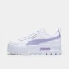 Puma Juniors' Mayze Leather Puma White / Vivid Violet