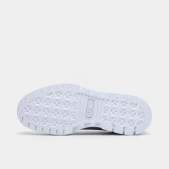 Puma Juniors' Mayze Leather Puma White / Vivid Violet -Sports Fashion Clothing Store 38452722 puma juniors mayze puma white purple 5