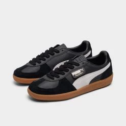 Puma Palermo Leather Puma Black / Feather Grey - Gum -Sports Fashion Clothing Store 396464 03 puma palermo lth black feather grey gum 5