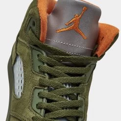 Jordan 5 Retro PS Army Olive / Solar Orange -Sports Fashion Clothing Store 440889 308 P3