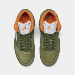 Jordan 5 Retro PS Army Olive / Solar Orange -Sports Fashion Clothing Store 440889 308 P5