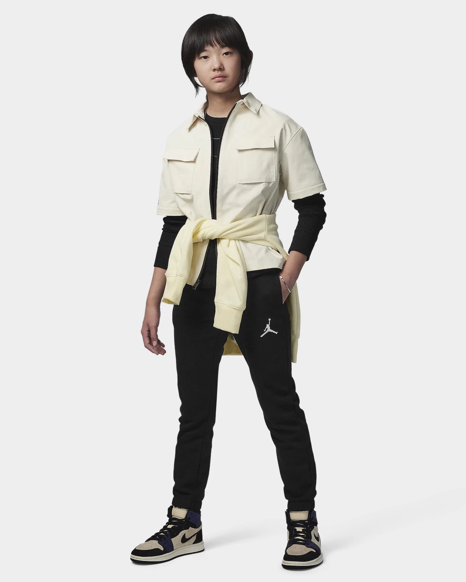 Jordan Junior Girls' Icon Play Fleece Sweatpants / Black - Image 5