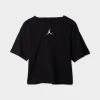 Jordan Junior Girls' Essential T-shirt / Black -Sports Fashion Clothing Store 45a770023 jordan jdn ess t black 1