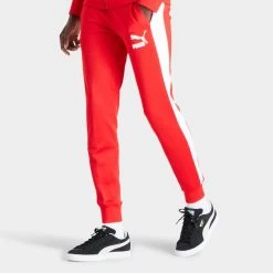 Puma Iconic T7 Track Pants PT / High Risk Red -Sports Fashion Clothing Store 53009811 iconic t7 track pants pt C
