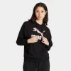 Puma Women’s Classics Metallic Logo Pullover Hoodie Puma Black / Rose Gold -Sports Fashion Clothing Store 53469801 clsc mtlc logohp blkrose gold A