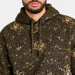 Puma Brand Love Metallic Pullover Hoodie Puma Black / Gold -Sports Fashion Clothing Store 53611601 brand love metallic hoodie fl D