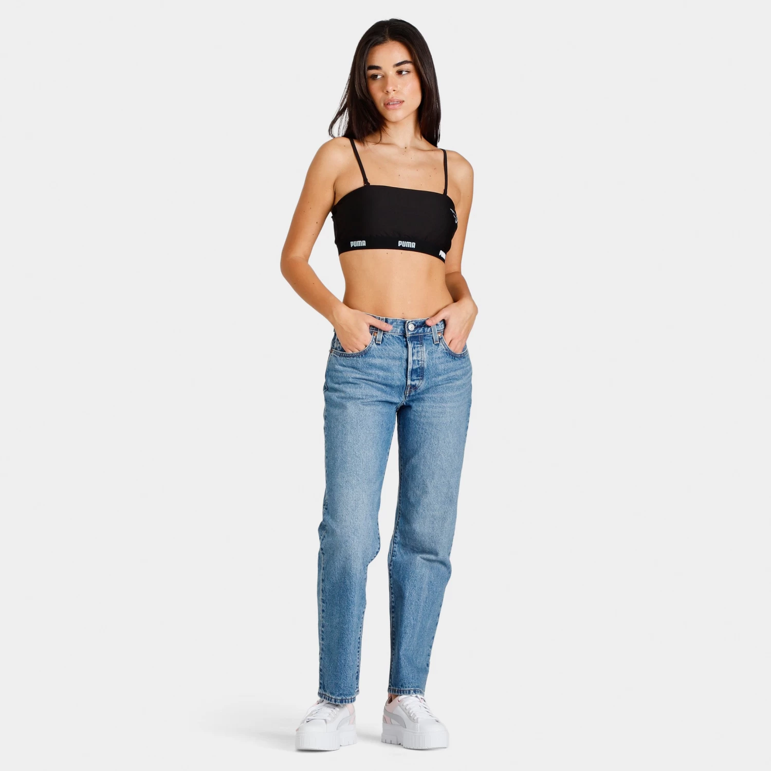 Puma X Dua Lipa Women’s Bralette / Puma Black - Image 2