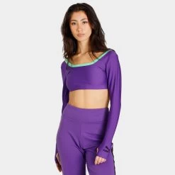 Puma X Dua Lipa Women’s Crop Long Sleeve T-shirt / Royal Purple