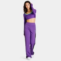 Puma X Dua Lipa Women’s Crop Long Sleeve T-shirt / Royal Purple -Sports Fashion Clothing Store 53663490 longsleeve cropped tee E