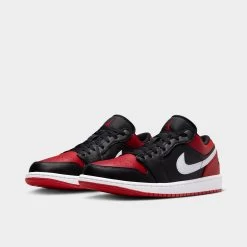 New Arrival -Sports Fashion Clothing Store 553558 066 jordan 1 low black gym red white 2