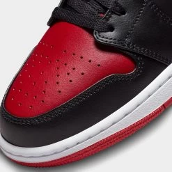 Jordan 1 Low Black / White - Gym Red -Sports Fashion Clothing Store 553558 066 jordan 1 low black gym red white 6