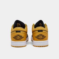 Jordan 1 Low Black / Yellow Ochre - White -Sports Fashion Clothing Store 553558 072 jordan 1 low black yellow ochre white 4