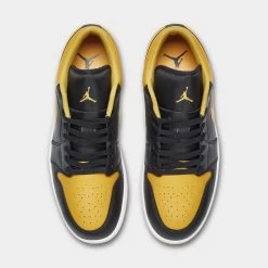 Jordan 1 Low Black / Yellow Ochre - White -Sports Fashion Clothing Store 553558 072 jordan 1 low black yellow ochre white 5