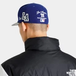 New Era Los Angeles Dodgers 59Fifty Letterman Cap / Blue -Sports Fashion Clothing Store 60296433 5950 ne letterman 13417 losdo C