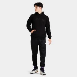 New Era Toronto Blue Jays Block Letter Pullover Hoodie / Black -Sports Fashion Clothing Store 60296850 m blkletter hoodiepo torjayco E