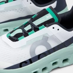 On Cloudmonster White / Teal -Sports Fashion Clothing Store 61.98243 on cloudmonster white teal 3