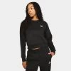 Puma Women's Classics Crewneck / Puma Black -Sports Fashion Clothing Store 62141301 puma women s classics fleece crewneck puma black D