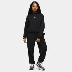 Puma Women's Classics Fleece Sweatpants / Puma Black -Sports Fashion Clothing Store 62141401 puma women s classics fleece sweatpants puma black A