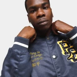Puma X STAPLE Varsity Jacket / New Navy -Sports Fashion Clothing Store 62220316 puma x staple varsity jacket new navy B