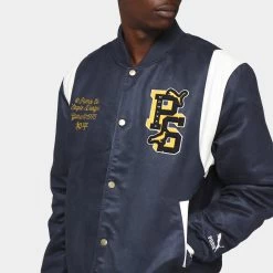 Puma X STAPLE Varsity Jacket / New Navy -Sports Fashion Clothing Store 62220316 puma x staple varsity jacket new navy D