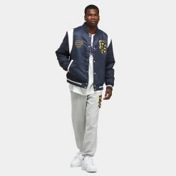 Puma X STAPLE Varsity Jacket / New Navy -Sports Fashion Clothing Store 62220316 puma x staple varsity jacket new navy E