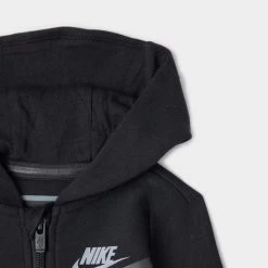 Nike Sportswear Infant Boys' Tech Fleece Full-Zip Coverall / Black -Sports Fashion Clothing Store 66h053023 tech fleece cvl 2