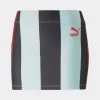 Puma X Dua Lipa Women’s Striped Mini Skirt / Blue Glow -Sports Fashion Clothing Store 67125689 striped mini skirt 1