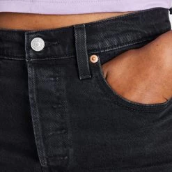 Levis Levi's Women's Ribcage Shorts / Black Lake -Sports Fashion Clothing Store 778790052 v2 ribcage short F