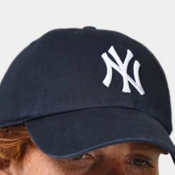 '47 BRAND 47 Brand New York Yankees Clean Up Cap / Navy -Sports Fashion Clothing Store 7HARGW 10 new york yankees 47 clean up navy D