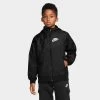 Nike Sportswear Junior Boys' Wind Runner Hooded Jacket Black / Black - White -Sports Fashion Clothing Store 850443011 b nsw wr jkt hd B