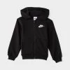 Nike Sportswear Child Boys' Club Fleece Full Zip Hoodie / Black -Sports Fashion Clothing Store 86L089 023 nike sportswear child boys club fleece fz hoodie black 1