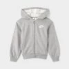Nike Sportswear Child Boys' Club Fleece Full Zip Hoodie / Dark Grey Heather