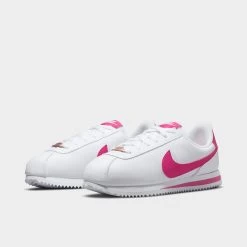 Nike Cortez Basic GS White / Pink Prime -Sports Fashion Clothing Store 904764 109 nike cortez gs white pink prime 2