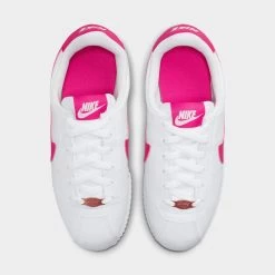 Nike Cortez Basic GS White / Pink Prime -Sports Fashion Clothing Store 904764 109 nike cortez gs white pink prime 3